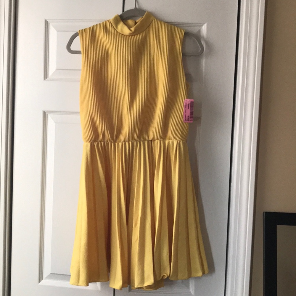Bright yellow, vintage dress